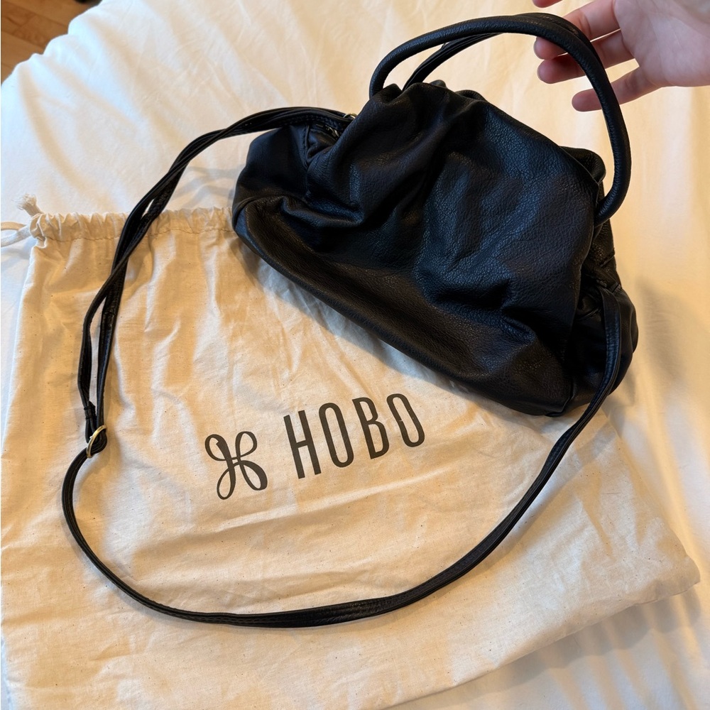HOBO Darling Small Satchel in Soft Leather - Black